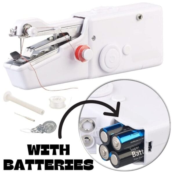 Mini Handheld Portable Sewing Machine – Battery, Power & Solar Supported – Lightweight & Travel-Friendly - Image 2