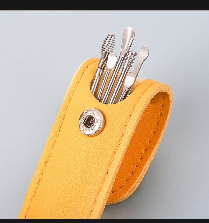 6-Piece Stainless Steel Ear Wax Removal Kit – Reusable Ear Cleaning Tools with Case - Image 3