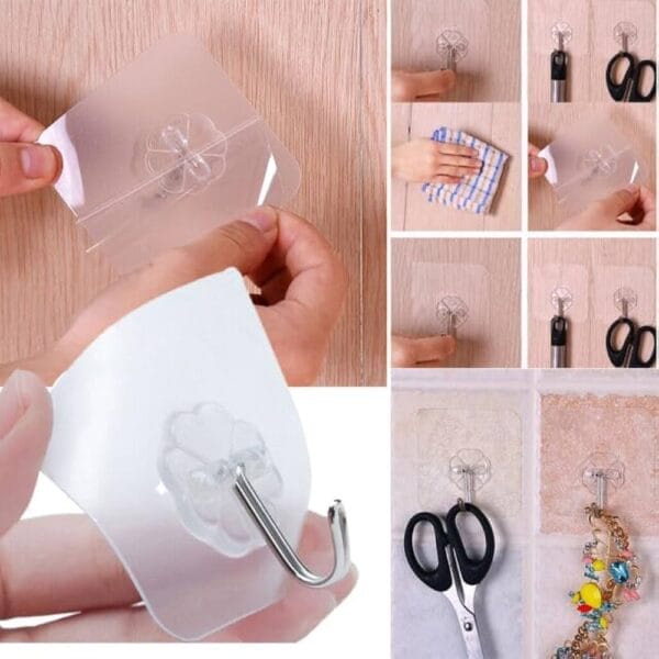 Heavy-Duty Wall Hanger for Tiles – Strong Adhesive Hook for Clothes, Towels & More - Image 4