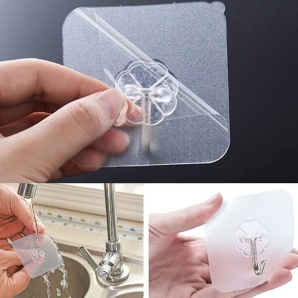Heavy-Duty Wall Hanger for Tiles – Strong Adhesive Hook for Clothes, Towels & More - Image 3